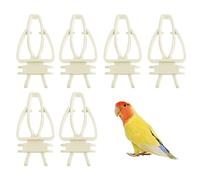 SamHeng Bird Cage Food Holder Clips, 6 Pack Plastic Cuttlefish Holder, Durable Fruit & Vegetable Feeder for Bird, Hamster, Cockatiel, Parrot, Small Animals