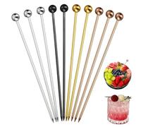 SamHeng Cocktail Sticks, 10 Pcs Reusable Martini Olive Skewers
