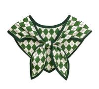 SamHeng Decorative Shawl Fake Collar for Women, Fashion Knotted Triangle Scarf Summer Shoulder Cape, Detachable Shirt False Collar UV Protection Shawl (Style A)