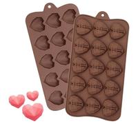 SamHeng Diamond Heart Shaped Silicone Moulds, 2 Pcs. Chocolate Moulds
