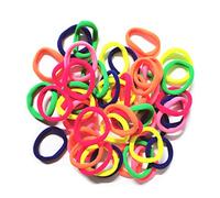 SamHeng Elastic Hair Ties for Women, 50 Pcs No Metal Hair Elastics Ponytail Holders for Girls, No Damage Seamless Elastic Hair Bands Boxed Hair Bobbles for Thick Heavy and Curly Hairs (C)