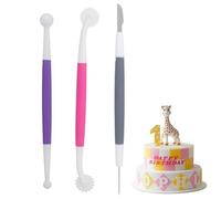 SamHeng Fondant Modelling Tools, 3 Pcs Cake Sculpting Tools