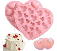 SamHeng Heart Shaped Chocolate Moulds, 2 Pcs Candy Moulds