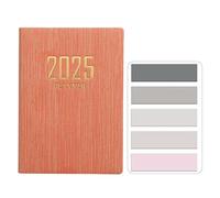 SamHeng Mini 2025 Pocket Diary, PU Texture Cover 120 Pages Daily Planner A7 Week to View Appointment Diary Planner and Organiser Palm-sized Calendar Notebook with Morandi Sticky Tabs (Pink)