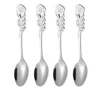 SamHeng Rose Coffee Spoons, 4 Pcs Dessert Spoons