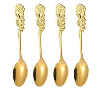 SamHeng Rose Coffee Spoons, 4 Pcs Dessert Spoons