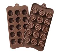 SamHeng Rose Shaped Silicone Moulds, 2 Pcs Chocolate Moulds