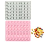 SamHeng Silicone Candy Moulds, 2 Pcs, Mini Fruit Animal Heart Shaped