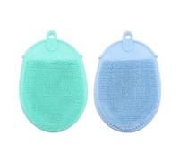 SamHeng Silicone Sponge Scrubber, 2 Pack Kitchen Rubber Brush Silicone Scrubber, Vegetable Brush Kitchen Brushes for Dishes Multifunctional Brush for Cleaning Vegetables, Fruits and Dishes