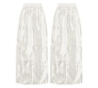 SamHeng Sparkly Sequins Leg Warmers, 1 Pair Shiny Sequin Leg Sleeves 70s Disco Fancy Dress Accessories, Stretchy Retro Glitter Legs Boot Cover Cuffs for Women Abba Carnival, Theme Party