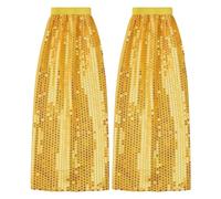 SamHeng Sparkly Sequins Leg Warmers, 1 Pair Shiny Sequin Leg Sleeves 70s Disco Fancy Dress Accessories, Stretchy Retro Glitter Legs Boot Cover Cuffs for Women Abba Carnival, Theme Party