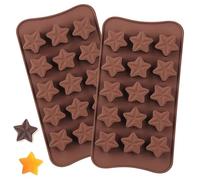 SamHeng Star Silicone Moulds, 2 Pcs Chocolate Moulds