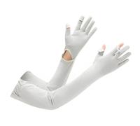 SamHeng Women UV Sun Protection Gloves, Non Slip Ice Silk Sunblock Long Gloves, Touchscreen Full Finger Cycling Gloves Cooling Arm Sleeves for Summer Fishing Golfing Driving Outdoor Activities (Grey)