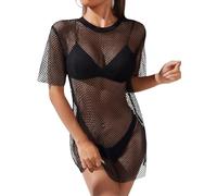 SamHeng Women's Fishnet Bikini Beach Cover Up Sexy Summer Beach Dress M