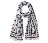 SamHeng Women's Skull Print Shawl Wrap - Lightweight Ladies Novelty Long Scarf