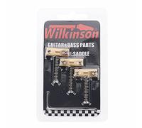 Samherome Wilkinson Guitar Bridge Brass Saddle Guitar Bridge Compensated Saddles for Vintage-Style Tele Electric Replacement, 3pcs
