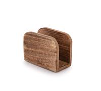 Samhita Burning Finish Mango Wood Napkin Holders for Kitchen Upright Paper Napkin Storage Dispenser House, Party, Restaurant, Hotel, Cafe, Bar (13.97cm x 6.35cm x 10.16cm)
