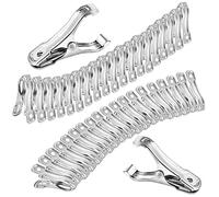 Samhopo 40PCS Garden Clips, Stainless Steel Greenhouse Clamps, Greenhouse Clips for Netting, Silver