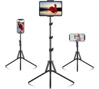 SAMHOUSING iPad Tripod Stand, 65 inch Height Adjustable iPad Stand Holder & iPad Floor Stand 360? Rotating iPad Tripod Mount iPad Pro, iPhone, Kindle,