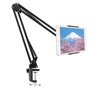 SAMHOUSING Tablet Stand for Bed tablet arm Mount Stand Holder with Sturdy Aluminum Arm for iPad,iPad air,iphoneX,iPhone 8/7,Samsung Galaxy or Other 4.7~12.9 Inch-Screen Devices (Black)