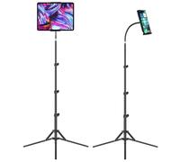SAMHOUSING Tablet Stand Tripod, Height Adjustable up to 67 Inch Tablet Stand - Holder Tripod for iPad Pro 9.7, 10.5, 12.9, iPad Air Mini 2 3 4, Tab, iPhone, Smartphone and Tablet with 4.5-13 Inch