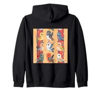 Sami Duodji Style Cute Birds Zip Hoodie