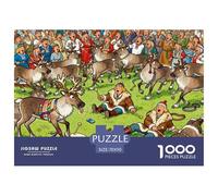 Sámi Summer Joik Festival Wooden Jigsaw Puzzle Waterproof 1000 Piece Puzzles for Adults Impossible Educational Games