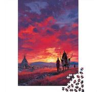 Sami TribePuzzles 1000 Pieces for Adults for Adults 1000 Piece Puzzle Educational Challenge Games Home DecoratioMidnight Sun Reindeer