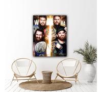 Sami Zayn and Kevin Owens Canvas | Wrestling Duo Wall Art - Décor Canvas | Personalized Gift/Wall art/Interior decoration/Print boxing (Multicolor, (30 X 40 CM), Unframed)
