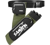 SAMICK SPORTS Archery Arrow Quiver - Adjustable Waist Hanged Quiver with 3 Removable Tubes & Pockets for Archery Arrows Case & Equipment - Ideal for Hunting & Target Practice - Right Handed Only