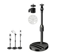 SamIdea Black No Drill Telescoping CCTV Security Camera Mount Bracket, Indoor Cameras Stand Compatible with Surveillance IP Camera,Arlo, Arlo Pro, Arlo Pro 2, Wyze, Live Streaming Equipment,1/4 Screw
