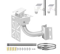 SamIdea Security Camera Solar Panel Mount, 2-in-1 Aluminum Alloy Bracket for Corner & Pole, Heavy Duty Waterproof Rust-Proof Mount Kit for CCTV Dome/IP Cameras, Indoor/Outdoor Use