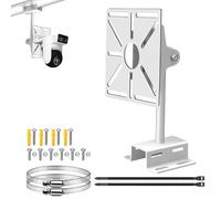 SamIdea Wall & Pole Mount Security Camera Bracket, 6.7" Dual-Use Holder with 4.7" mm Square Adapter Plate, Universal Fit for Bullet/PTZ/Dome Cameras, Includes Clamps & Zip Ties