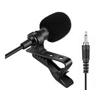 Samje Cardioid Tie Clip on Lavalier Microphone Mic for Various Wireless Transmitter Bodypack (3.5mm Mono Threaded Plug)