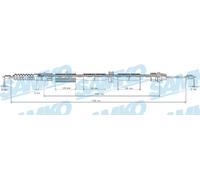 SAMKO C0262B Cable, parking brake for FORD