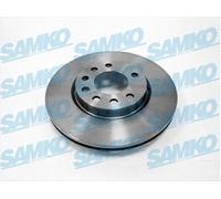 2x Brake disc internally vented O1033V SAMKO for OPEL CORSA D
