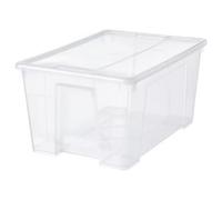 SAMLA Box with lid, transparent57x39x28 cm/45 l + Free finchley Refill Pen (2)