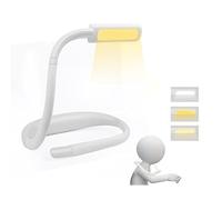 SAMLAK Book Light Reading Light, 1800mAh Type-C Rechargeable 4000K-6000K Night Reading Light with 3 Light Colors & Stepless Dimming, Neck Light for Reading in Bed at Night, Knitting, Handcraft Work