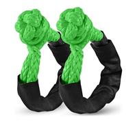 SAMLIGHTING Green Synthetic Soft Shackle Rope 1/2 Inch X 22 Inch (38,000lbs Breaking Strength) Soft Shackle Rope Synthetic for Boating ATV Truck Recovery Trailer (Green 2 Pack)