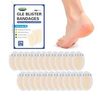 SAMLINSU 24 Pieces Blister Plasters for Feet, Invisible Hydrocolloid Gel Water Resistant Blister Bandages Waterproof Blister Protector Blister Cushions for Heel, Toe & Foot, Faster Healing Wound