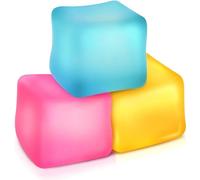 SAMLL FISH Stress Balls Age 3+ for Autism, 3 Pack Strength Stress Cube Squeeze Ball for Kids Adults, Sensory Squeez Toys Anxiety Relief - Sensory Calming Toys for ADHD Autism Classroom
