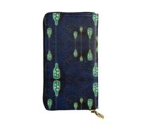 SamLng Beautiful bottle of under the night sky Print Leather Long Clutch Wallet for Women – Fashionable, and Lightweight Waterproof Leather Wallet, Black, One Size