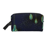 SamLng Beautiful bottle of under the night sky Print Travel Toiletry Bag - Cosmetic Makeup Pouch for Men and Women, Portable Organizer for Daily Use, White, One Size