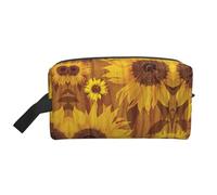 SamLng Beautiful sunflowers Print Travel Toiletry Bag - Cosmetic Makeup Pouch for Men and Women, Portable Organizer for Daily Use, White, One Size