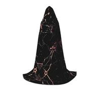 SamLng Black rose gold Marble Hooded Cloak - Role-Play Costume for Teens, Suitable for Cosplay, Christmas, Halloween, Easter, Carnival