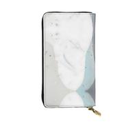 SamLng Blue and White Art Print Leather Long Clutch Wallet â€“ Personalized, Comfortable & Lightweight with Card Holder, Coin Pocket