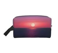 SamLng Bright Moon at Sea Hippie Print Travel Toiletry Bag - Cosmetic Makeup Pouch for Men and Women, Portable Organizer for Daily Use, White, One Size