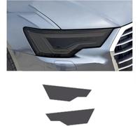 SamLng Car Front Light Film for Audi A6 S6 2019 2020 2021 Car Headlight Lamp Film Transparent Black Molded Vinyl Protective Trim Front Headlights Film
