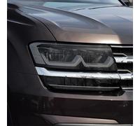 SamLng Car Front Light Film for VW for Atlas Teramont 2017-2019 Car Headlight Protective Film Headlamp Scratch-Resistant Transparent Black TPU Sticker