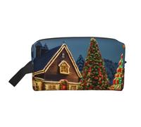 SamLng Christmas carnival village Print Travel Toiletry Bag - Cosmetic Makeup Pouch for Men and Women, Portable Organizer for Daily Use, White, One Size